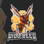 mascot logo design bee