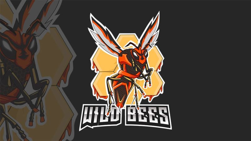 mascot logo design bee